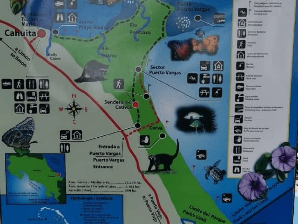 cahuita-nationaal-park-kaart-volledaagse-tour