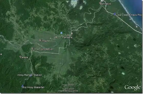 Hitoy Cerere Biologische Route Karte